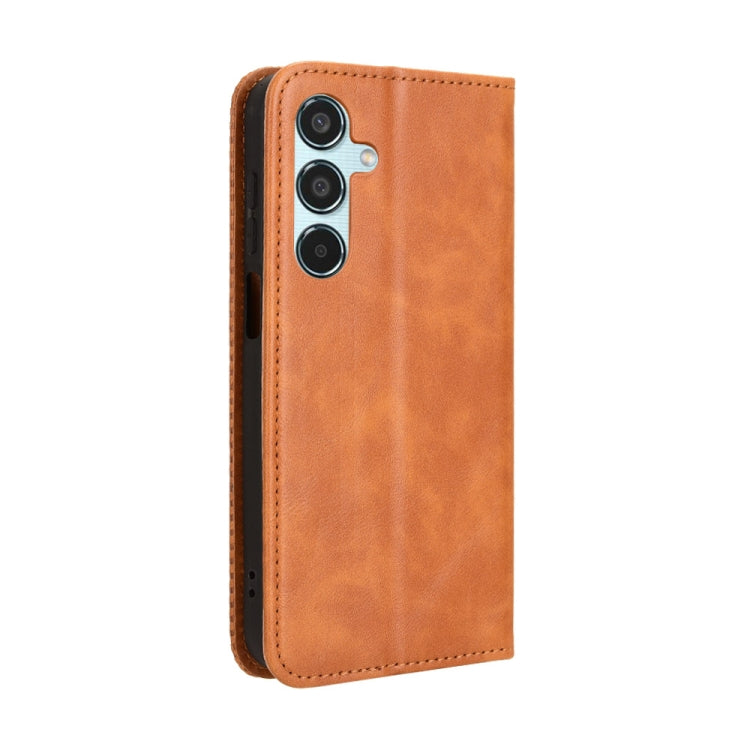 For Samsung Galaxy M35 5G Magnetic Buckle Retro Texture Leather Phone Case