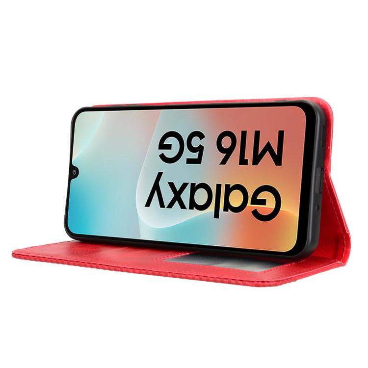 For Samsung Galaxy F16 5G / M16 5G Magnetic Buckle Retro Texture Leather Phone Case