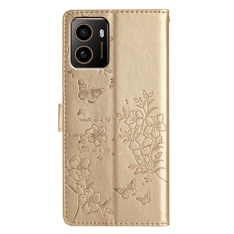 For HMD Pulse+ Butterflies and Flowers Leather Phone Case