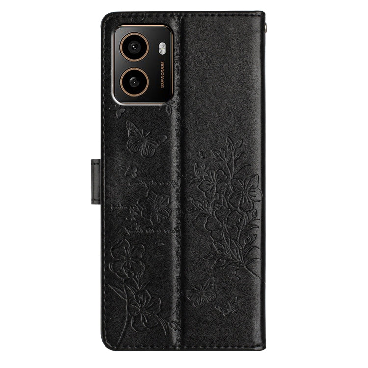 For HMD Pulse+ Butterflies and Flowers Leather Phone Case