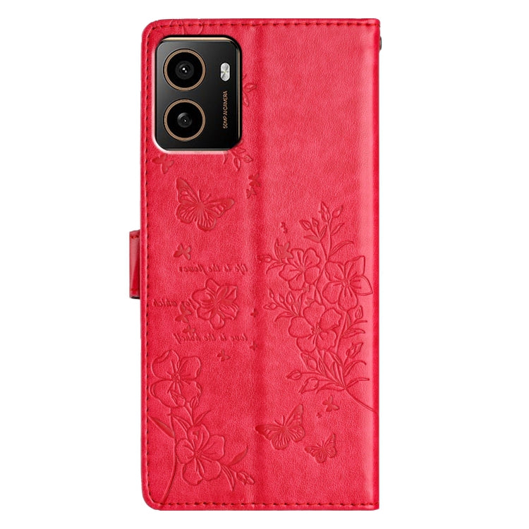 For HMD Pulse+ Butterflies and Flowers Leather Phone Case