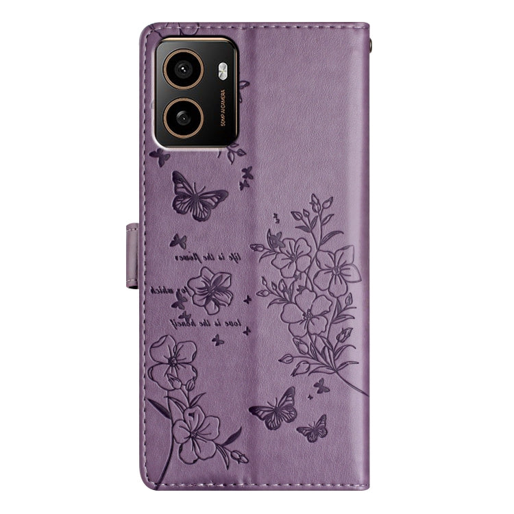 For HMD Pulse+ Butterflies and Flowers Leather Phone Case