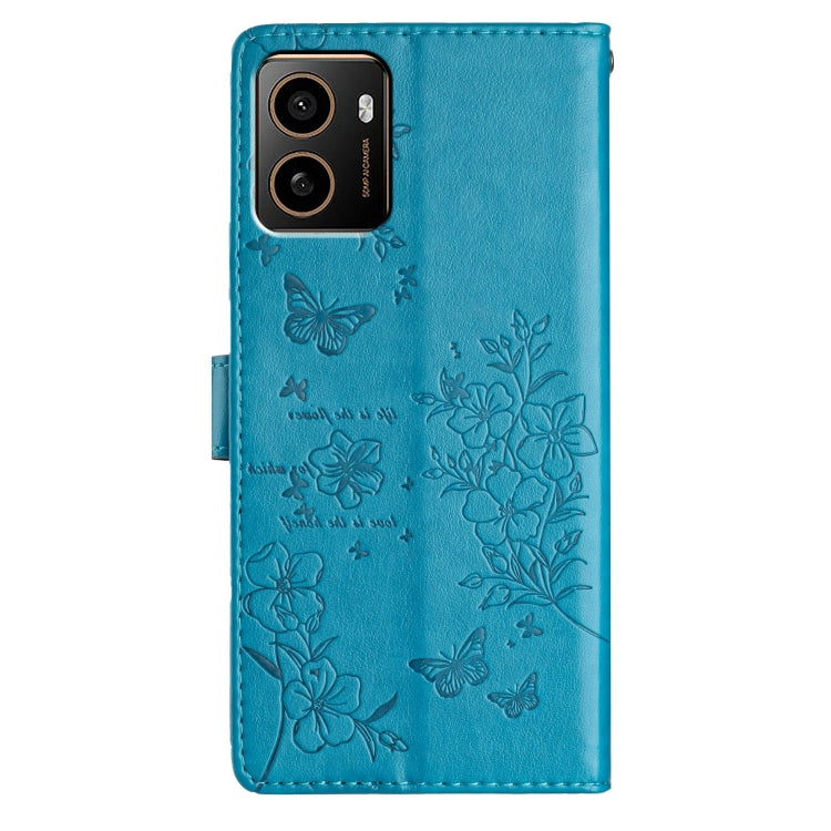For HMD Pulse+ Butterflies and Flowers Leather Phone Case