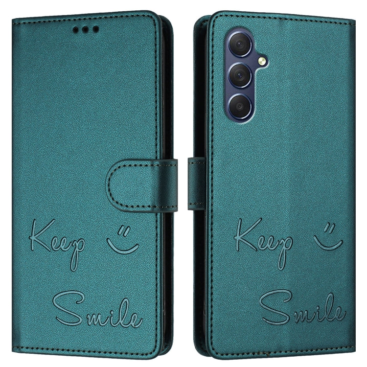 For Samsung Galaxy M54 / F54 5G Smile Embossing RFID Leather Phone Case