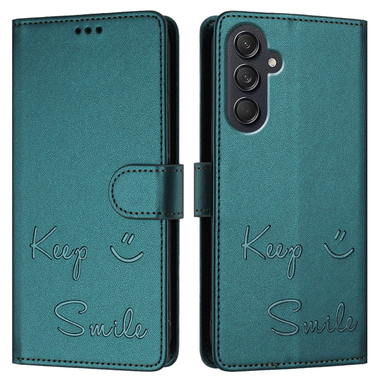 For Samsung Galaxy M55 / C55 5G Smile Embossing RFID Leather Phone Case