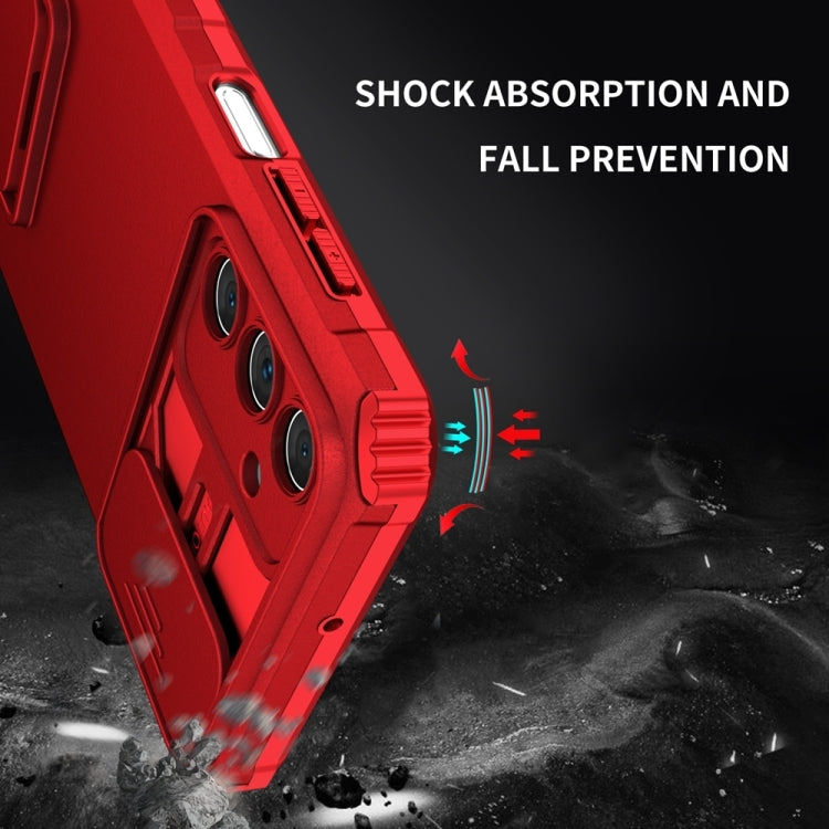 For Samsung Galaxy A35 5G Stereoscopic Holder Sliding Camshield Phone Case