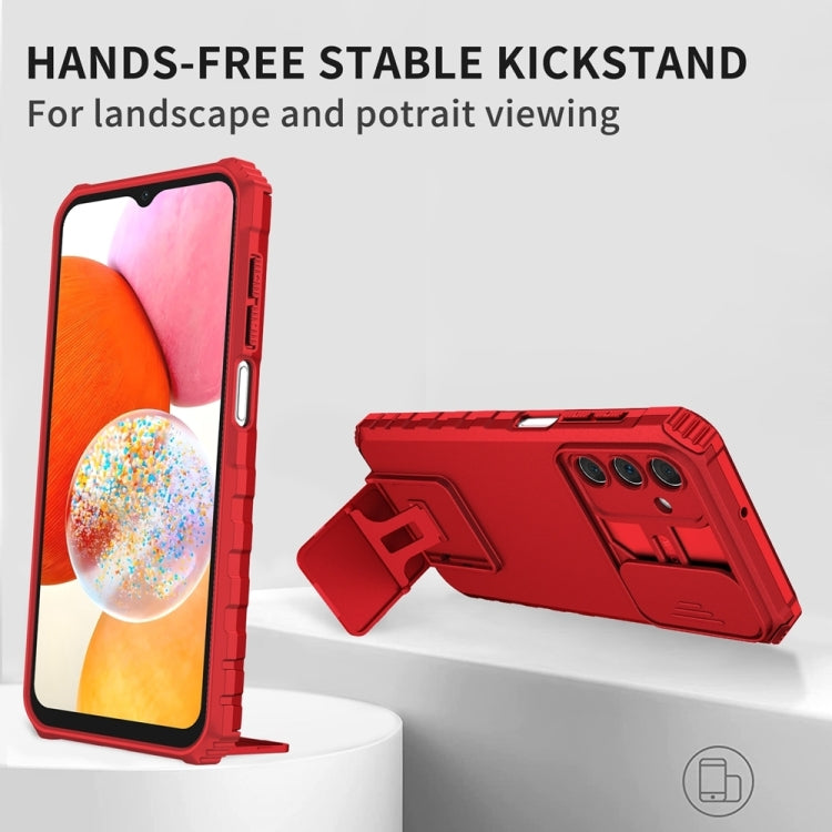 For Samsung Galaxy A35 5G Stereoscopic Holder Sliding Camshield Phone Case