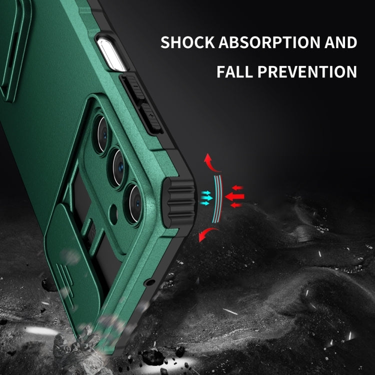For Samsung Galaxy A35 5G Stereoscopic Holder Sliding Camshield Phone Case