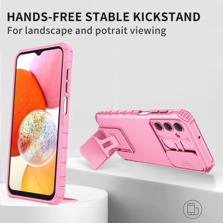 For Samsung Galaxy A55 5G Stereoscopic Holder Sliding Camshield Phone Case
