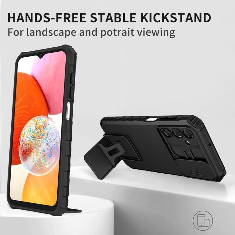 For Samsung Galaxy A55 5G Stereoscopic Holder Sliding Camshield Phone Case