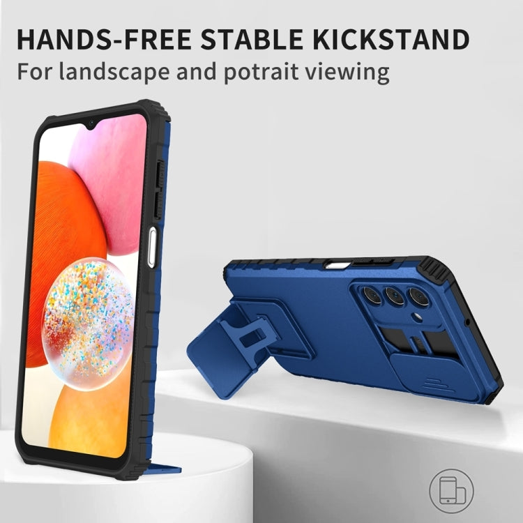For Samsung Galaxy A55 5G Stereoscopic Holder Sliding Camshield Phone Case