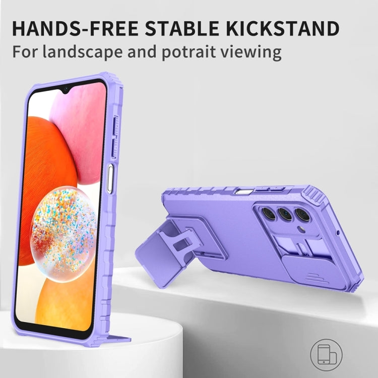 For Samsung Galaxy A55 5G Stereoscopic Holder Sliding Camshield Phone Case