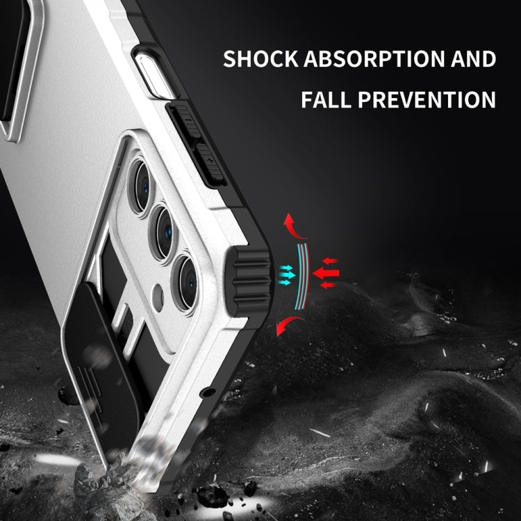 For Samsung Galaxy A25 5G Stereoscopic Holder Sliding Camshield Phone Case