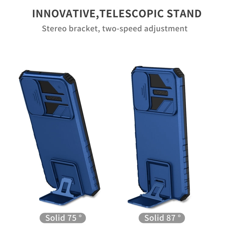 For Samsung Galaxy A25 5G Stereoscopic Holder Sliding Camshield Phone Case