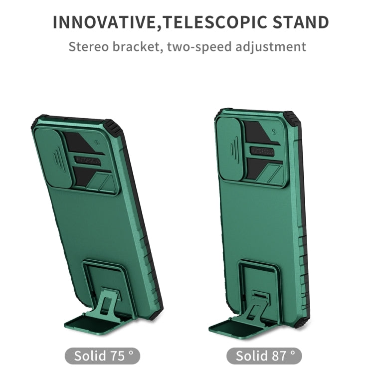 For Samsung Galaxy A25 5G Stereoscopic Holder Sliding Camshield Phone Case