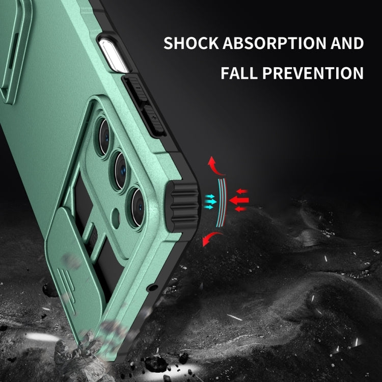 For Samsung Galaxy A25 5G Stereoscopic Holder Sliding Camshield Phone Case