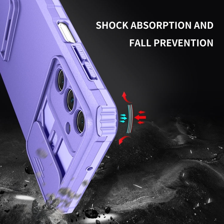 For Samsung Galaxy A25 5G Stereoscopic Holder Sliding Camshield Phone Case