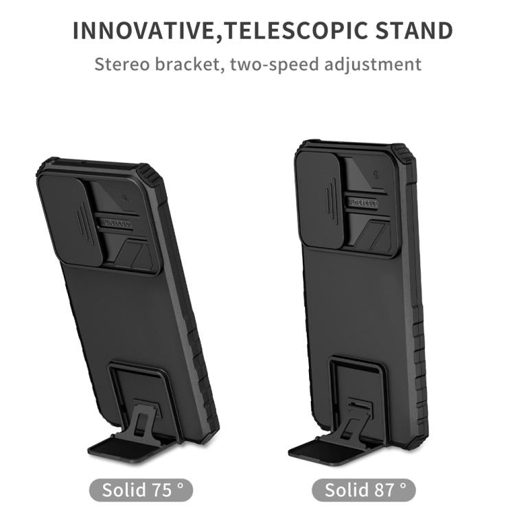 For Samsung Galaxy A16  4G / 5G Stereoscopic Holder Sliding Camshield Phone Case