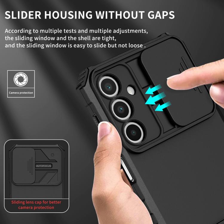 For Samsung Galaxy A16  4G / 5G Stereoscopic Holder Sliding Camshield Phone Case