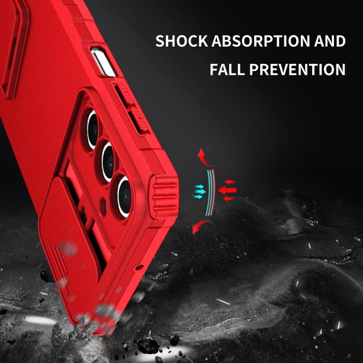 For Samsung Galaxy A16  4G / 5G Stereoscopic Holder Sliding Camshield Phone Case