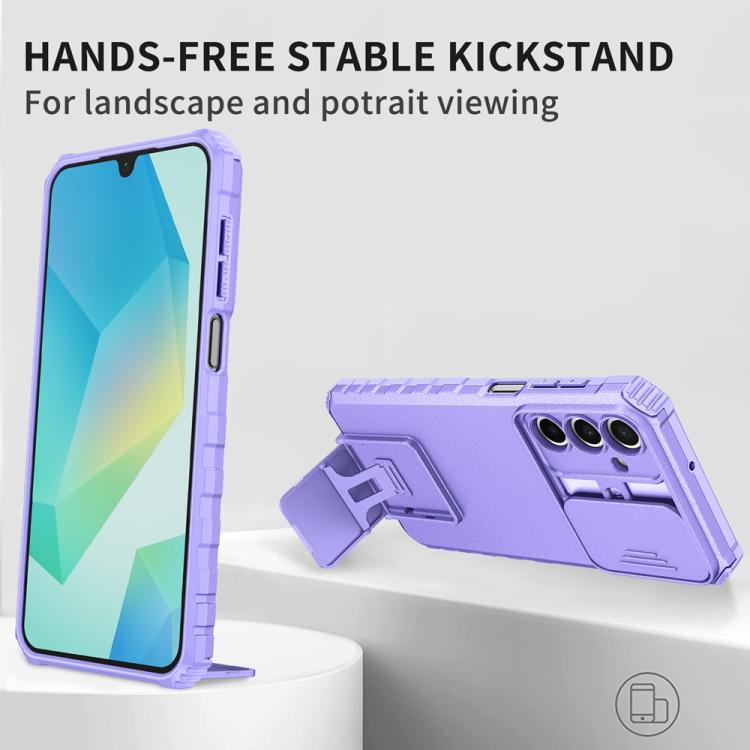 For Samsung Galaxy A16  4G / 5G Stereoscopic Holder Sliding Camshield Phone Case
