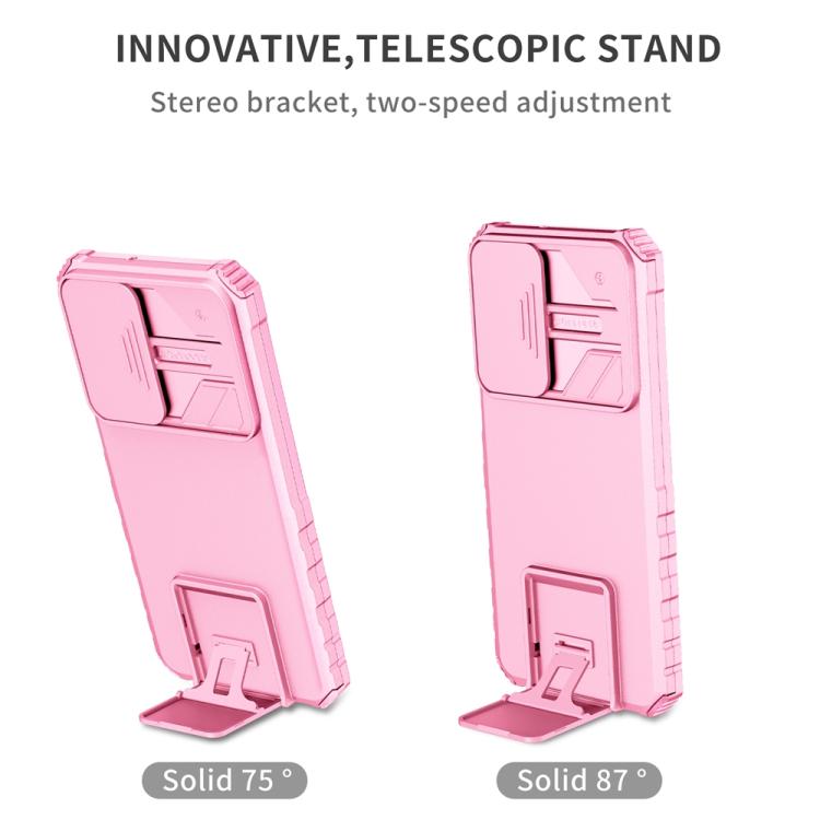 For Samsung Galaxy A36 Stereoscopic Holder Sliding Camshield Phone Case