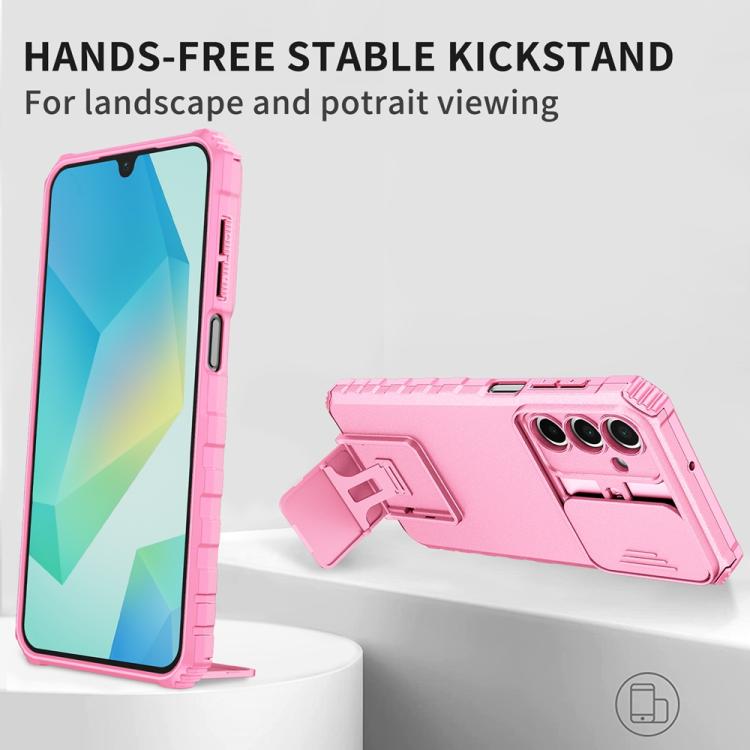 For Samsung Galaxy A36 Stereoscopic Holder Sliding Camshield Phone Case