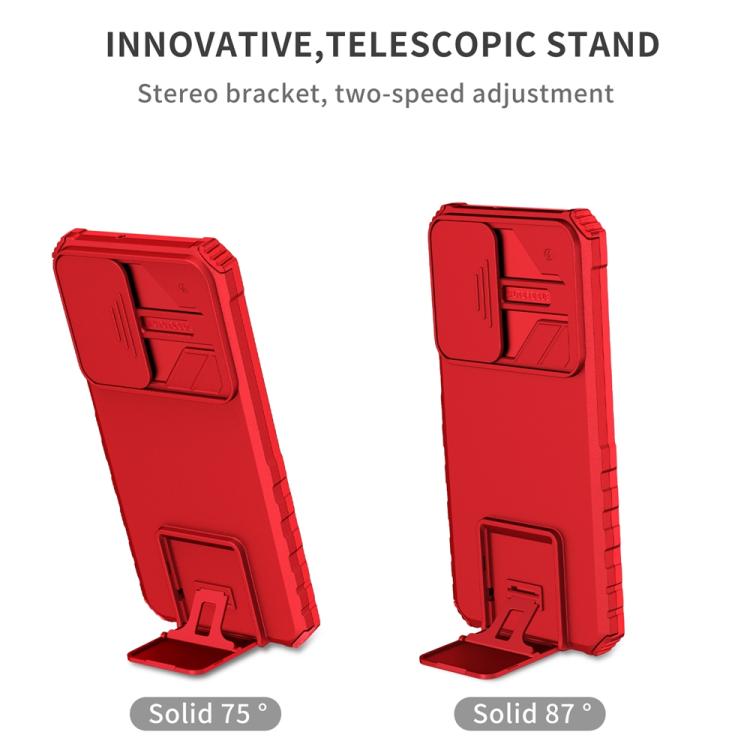 For Samsung Galaxy A36 Stereoscopic Holder Sliding Camshield Phone Case