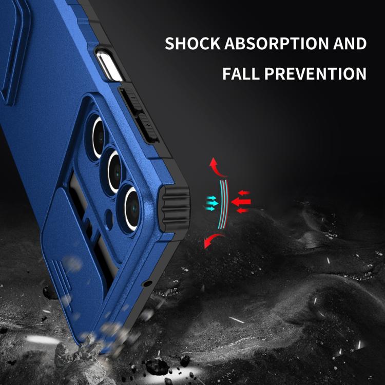 For Samsung Galaxy A36 Stereoscopic Holder Sliding Camshield Phone Case