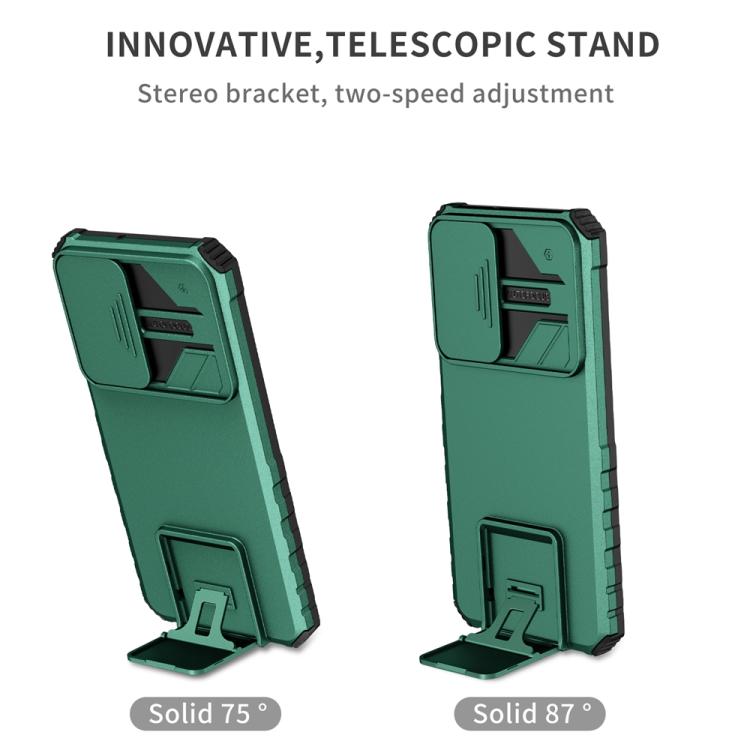 For Samsung Galaxy A36 Stereoscopic Holder Sliding Camshield Phone Case