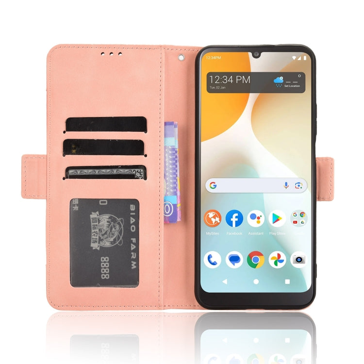 For BLU View 5 Pro Skin Feel Calf Texture Card Slots Leather Phone Case