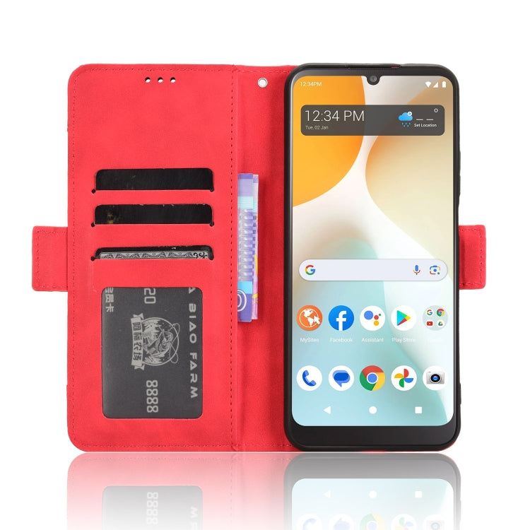 For BLU View 5 Pro Skin Feel Calf Texture Card Slots Leather Phone Case