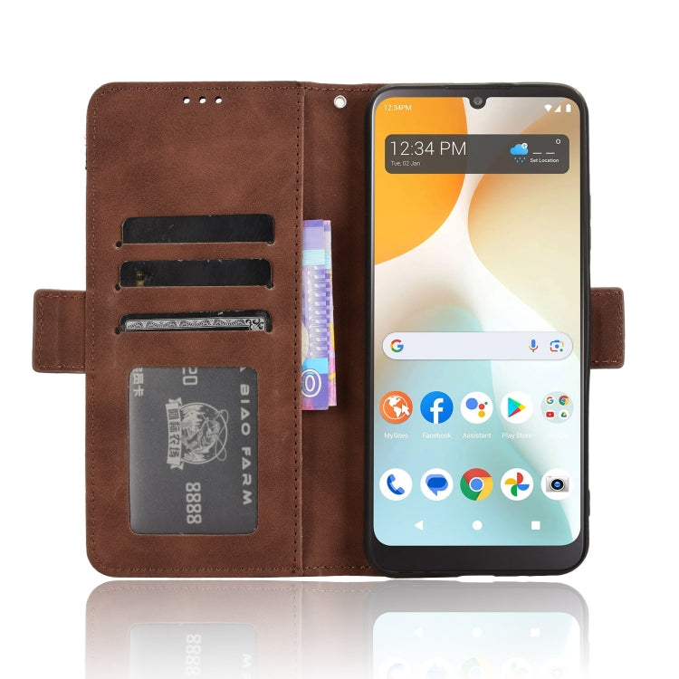 For BLU View 5 Pro Skin Feel Calf Texture Card Slots Leather Phone Case