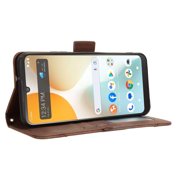 For BLU View 5 Pro Skin Feel Calf Texture Card Slots Leather Phone Case