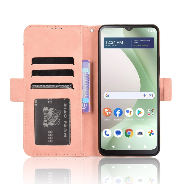 For BLU View 5 Skin Feel Calf Texture Card Slots Leather Phone Case