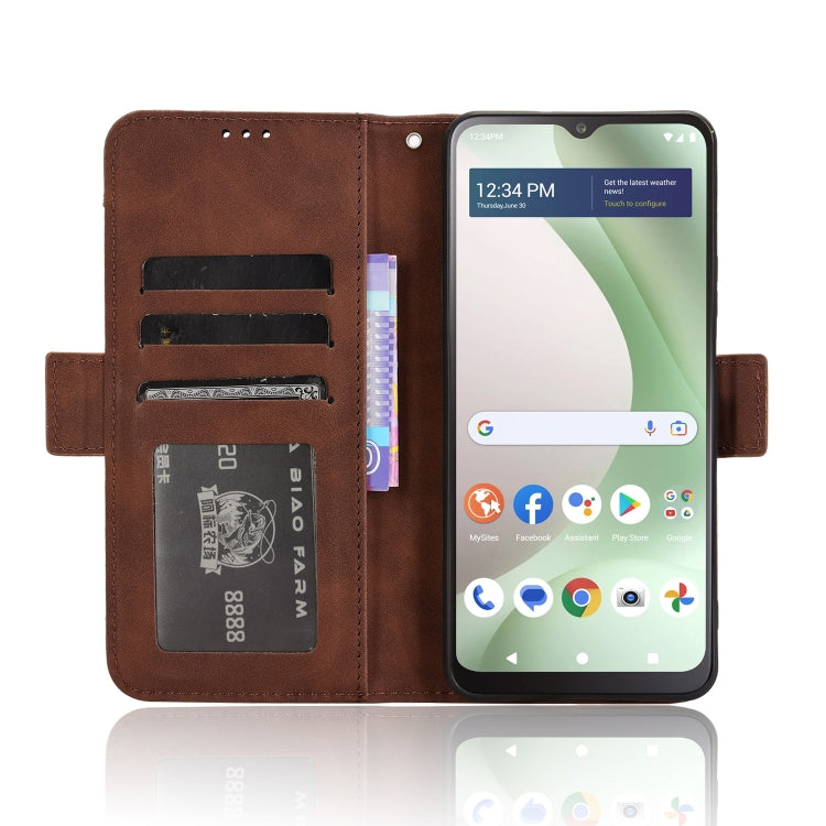 For BLU View 5 Skin Feel Calf Texture Card Slots Leather Phone Case