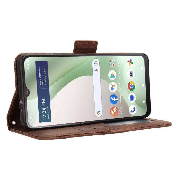For BLU View 5 Skin Feel Calf Texture Card Slots Leather Phone Case
