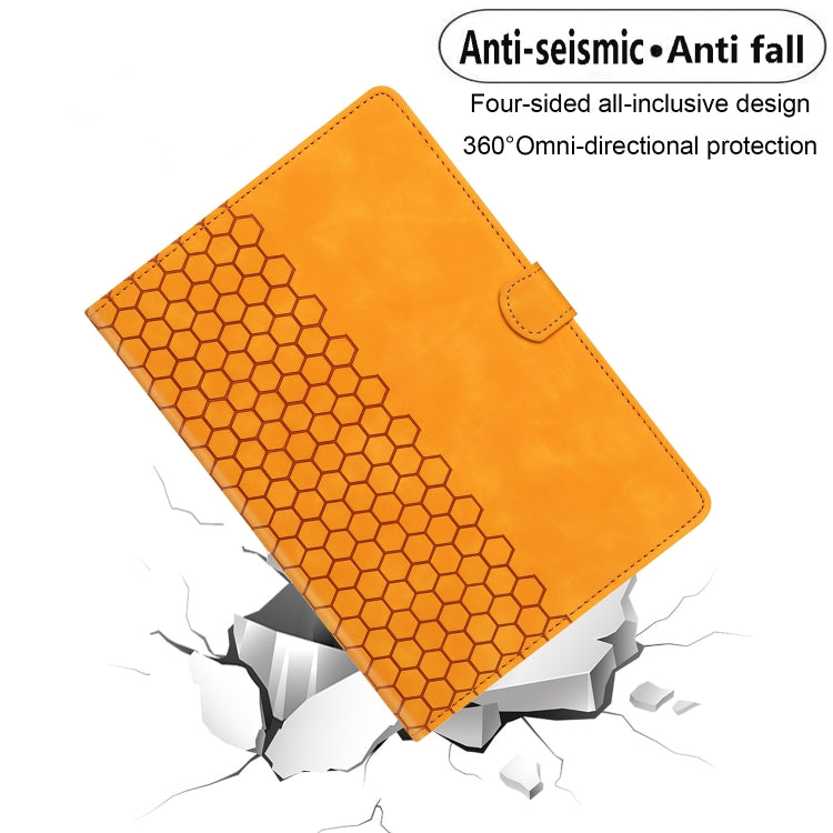 For Samsung Galaxy Tab A11+ / A9+ Honeycomb Embossed Leather Smart Tablet Case
