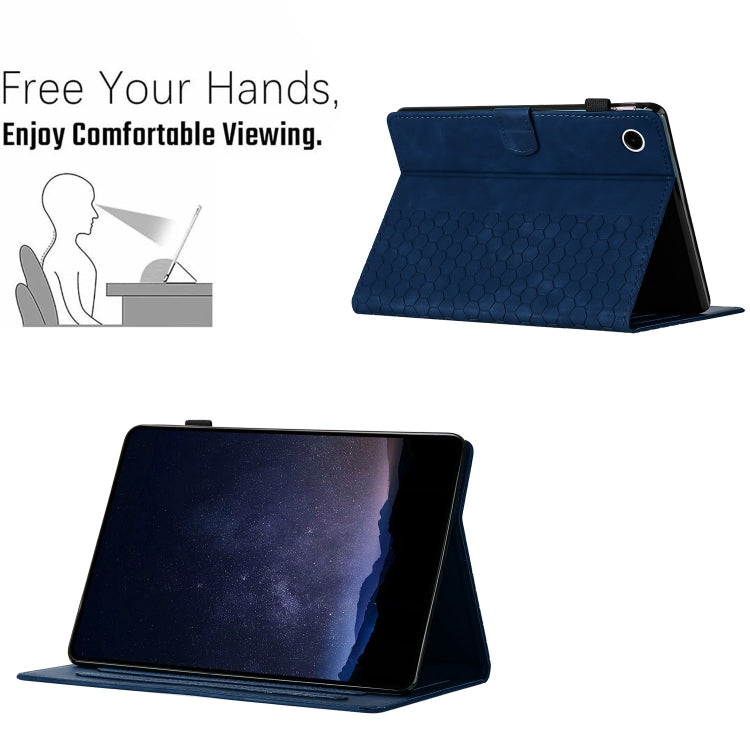 For Samsung Galaxy Tab A8 10.5 2021 X205 Honeycomb Embossed Leather Smart Tablet Case
