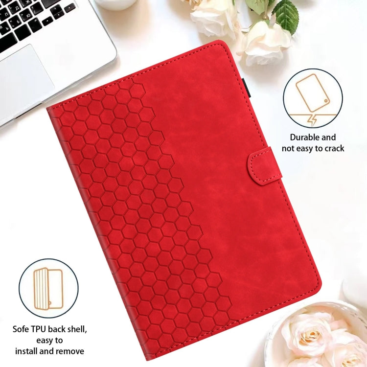 For Samsung Galaxy Tab A8 10.5 2021 X205 Honeycomb Embossed Leather Smart Tablet Case