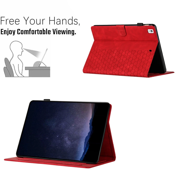 For Samsung Galaxy Tab A7 2020 T500 Honeycomb Embossed Leather Smart Tablet Case