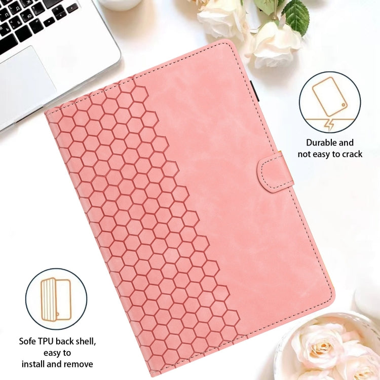 For Samsung Galaxy Tab A7 2020 T500 Honeycomb Embossed Leather Smart Tablet Case
