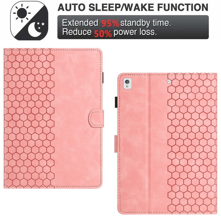 For Samsung Galaxy Tab A7 2020 T500 Honeycomb Embossed Leather Smart Tablet Case