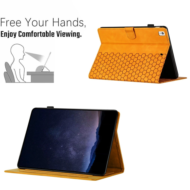 For Samsung Galaxy Tab S6 Lite P610 Honeycomb Embossed Leather Smart Tablet Case