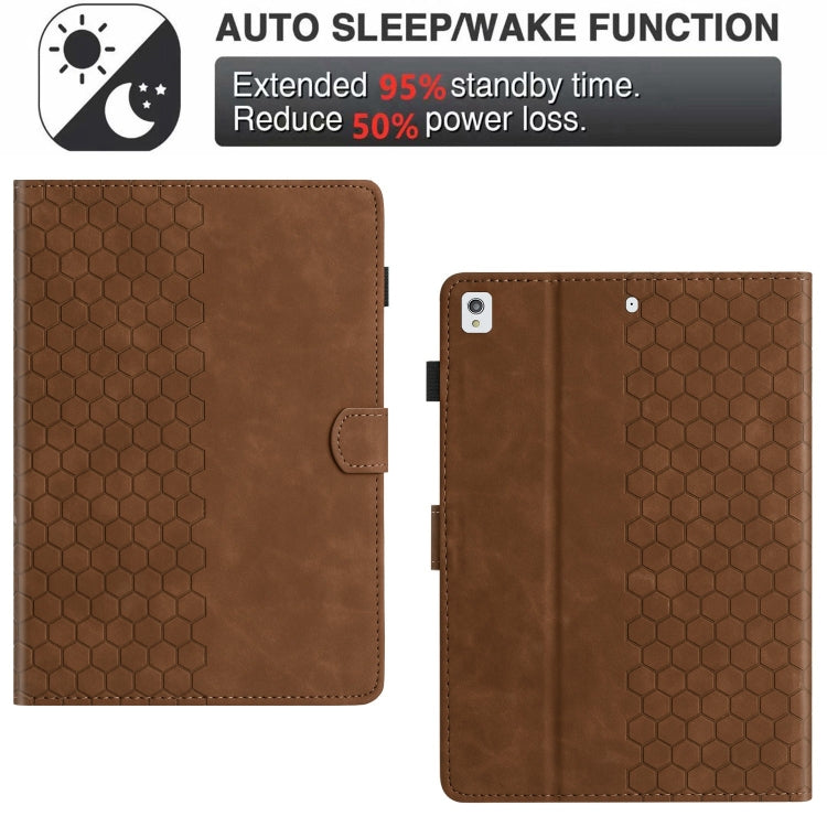 For Samsung Galaxy Tab S6 Lite P610 Honeycomb Embossed Leather Smart Tablet Case