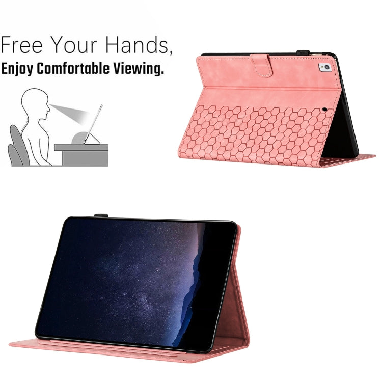 For Samsung Galaxy Tab S6 Lite P610 Honeycomb Embossed Leather Smart Tablet Case