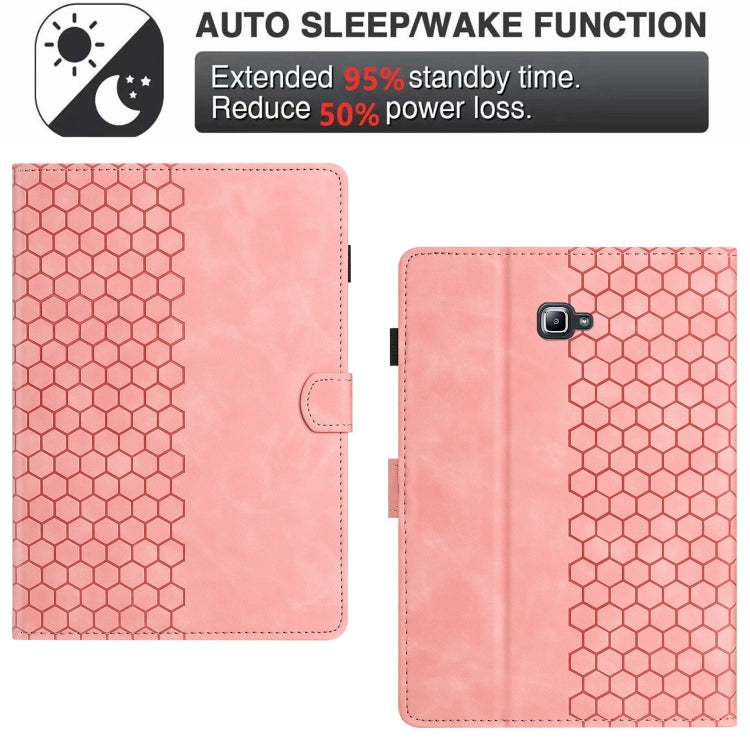 For Samsung Galaxy Tab A 10.1 2016 T580 Honeycomb Embossed Leather Smart Tablet Case
