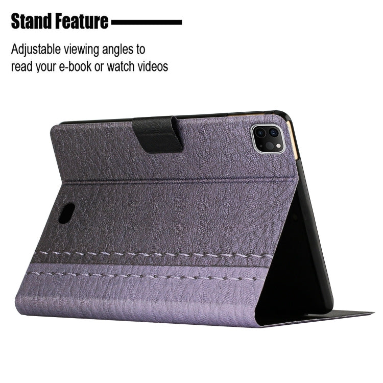 For iPad Pro 11 2025 / 2024 Stitching Solid Color Flip Leather Smart Tablet Case