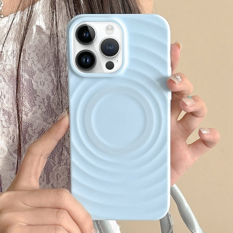 For iPhone 14 Pro Frosted Wave Texture MagSafe Magnetic TPU Phone Case