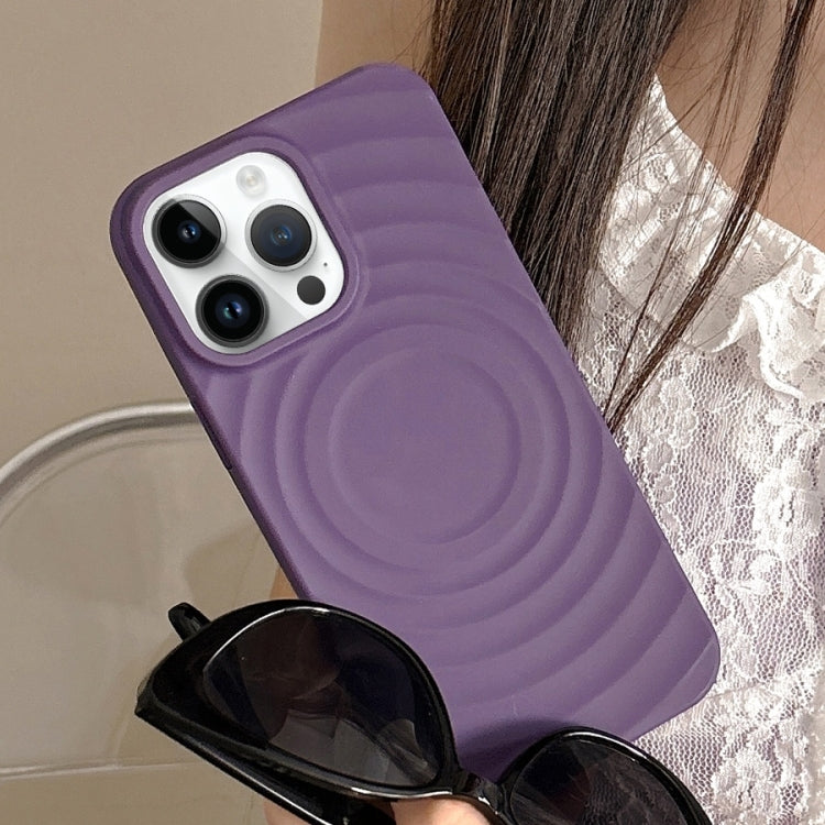 For iPhone 14 Pro Frosted Wave Texture MagSafe Magnetic TPU Phone Case